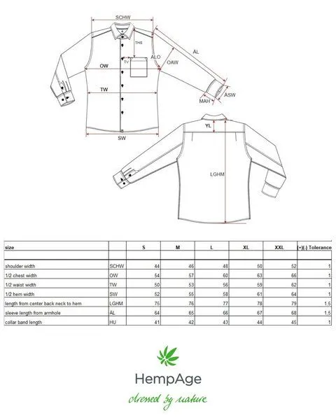 HempAge HempAge Modisches Hemd Hanf/Biobaumwolle, Offwhite (weiss), – Produktbild 3 von 4