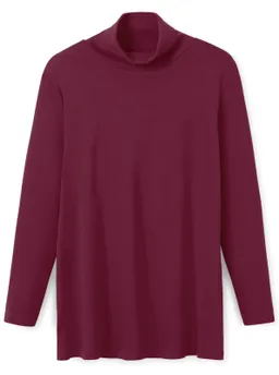 sheego Rollkragenshirt bordeaux – Produktbild 1 von 1