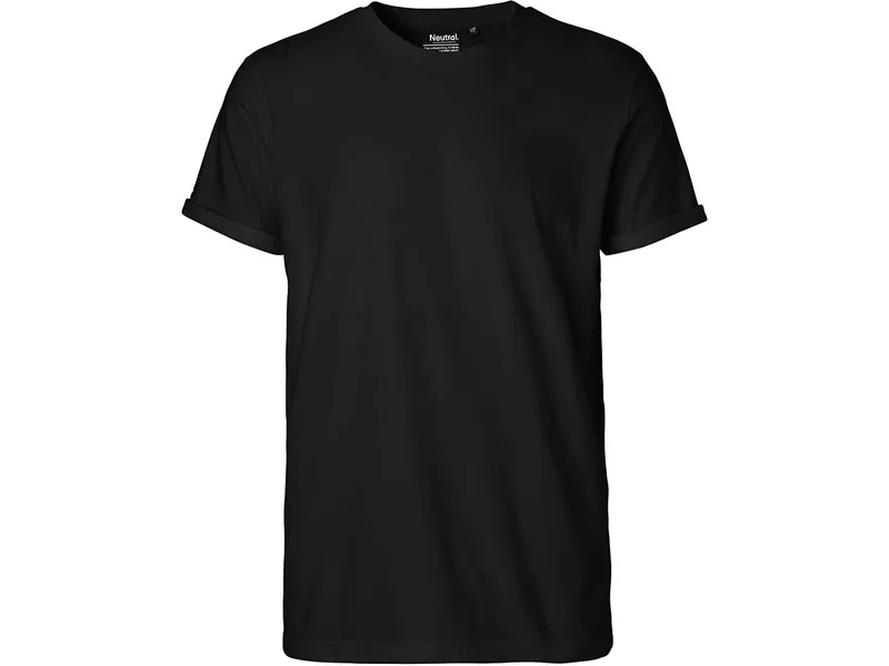Neutral Neutral Bio-Herren-T-Shirt mit Roll-Up-Ärmeln, schwarz, Gr. M – Produktbild 1 von 1