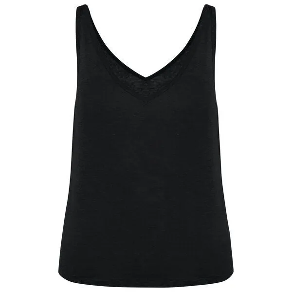 Greenspired Greenspired Damen-Tanktop aus 100 % Leinen - 190g/m², Schwarz, – Produktbild 1 von 1