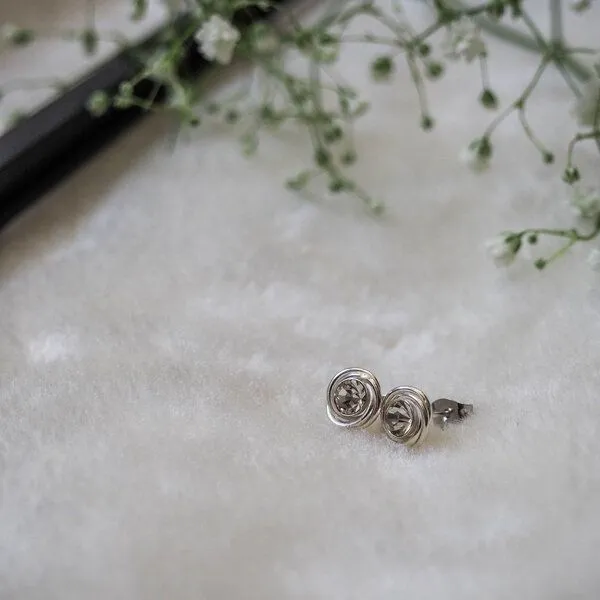 pakilia pakilia Silber Ohrstecker Zirkonia Stein Fair-Trade und handmade – Produktbild 3 von 3
