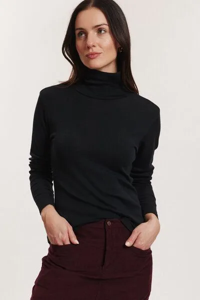 Tranquillo Tranquillo Longsleeve Marryy aus Biobaumwolle, Black, – Produktbild 3 von 6