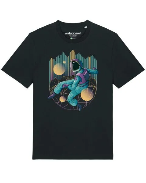 watapparel watapparel T-Shirt Unisex Techno Astronaut, Black, – Produktbild 1 von 3