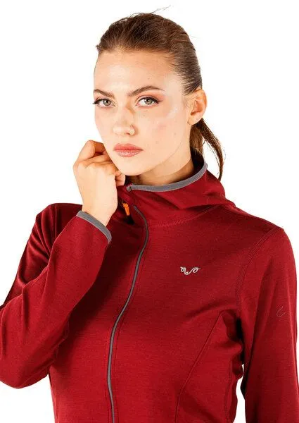 Woolona Woolona Merino Zipper Damen - MARIN - Zip, Nadelbaumgrün, – Produktbild 3 von 3