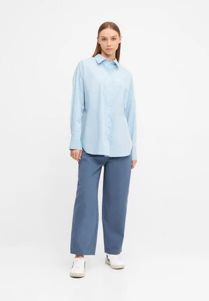 Givn Berlin Givn Berlin Bluse GBCOSIMA loose Fit aus Bio-Baumwolle, Blau, – Produktbild 2 von 4