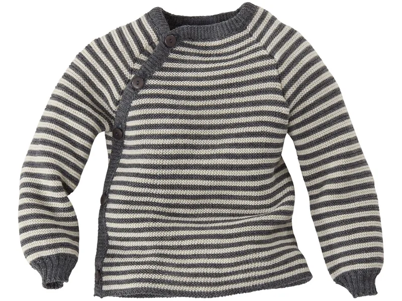 Reiff Strickwaren Reiff Strickwaren Baby Jacke Schlüttli Bio-Merinowolle, Natur, grau, – Produktbild 1 von 2