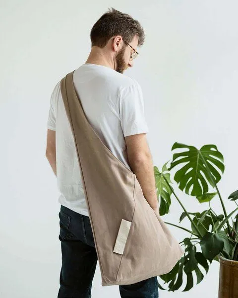 TINTOK TINTOK Tira Canvas Tasche 100 % Bio-Baumwolle GOTS-zertifiziert, Mocha, – Produktbild 4 von 4