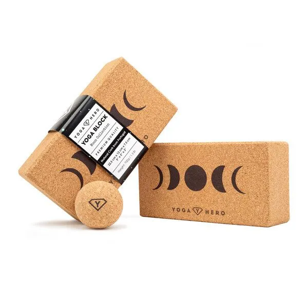 Yoga Hero Yoga Hero 2 Yogablöcke + Faszien Massage Ball, Moon, – Produktbild 1 von 4