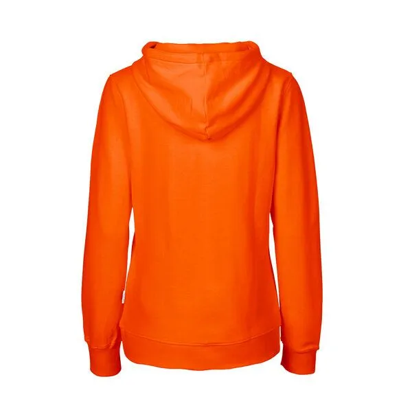 HANDGEDRUCKT HANDGEDRUCKT "Flauschspion" Frauen Zip Hoody Neutral, Orange, – Produktbild 3 von 4