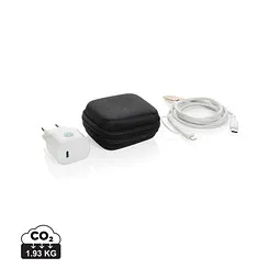 XD Collection XD Collection Boost 2-tlg. 20W Type-C Ladeset aus RCS recyceltem PET – Produktbild 1 von 1