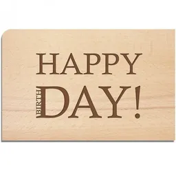 holzpost holzpost Postkarte aus Holz "HAPPY DAY" – Produktbild 1 von 1