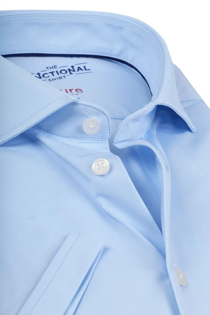 Pure Pure The Functional Shirt KA Blau - Größe 42 (L), Hellblau, – Produktbild 3 von 4