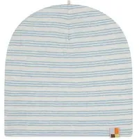 loud + proud loud + proud Babys & Kinder Mütze Streifen mit Leinen, GOTS-zertifiziert, Air(blau), – Produktbild 1 von 1