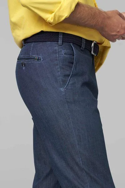 Meyer MEYER ULTRALIGHT JEANS CHINO, Blau (blue stone), – Produktbild 6 von 8