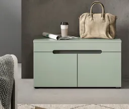 Inn.Furn Schuhbank Cooper (Garderobenbank in Salbei Grün und Basalt Grau, 80 x 45 cm), mit Soft-Close-Funktion – Produktbild 1 von 1