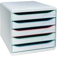 Exacompta Exacompta Schubladenbox "Big Box AutentiK" DIN A4+, 5 Schubladen fbg sort., Korpus weiß – Produktbild 1 von 1