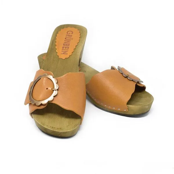Grünbein Shoes Grünbein Shoes Holzclog-Pantolette Asta, Gelb, – Produktbild 3 von 3