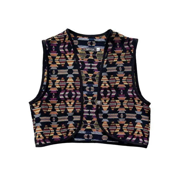 WiDDA berlin WiDDA berlin Weste MIA Dunkelblau mit Jacquard Muster – Produktbild 1 von 3