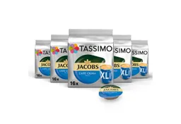 Tassimo Tassimo Kaffee Kapseln Jacobs Caffè Crema Mild XL T Discs 5 x 16 = 80 Getränke, (Packung, 5er Pack) – Produktbild 1 von 1