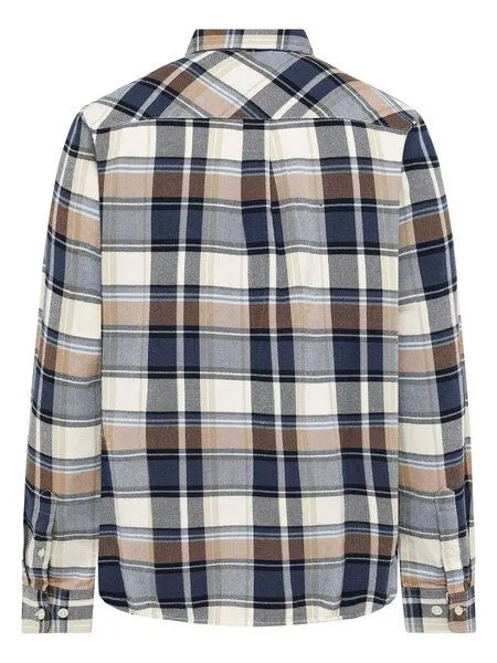 KnowledgeCotton Apparel KnowledgeCotton Apparel Kariertes Flanell-Hemd, Navy, – Produktbild 2 von 4