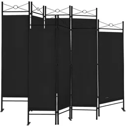 Casaria® Paravent Lucca 2er-Set Schwarz 180x163cm – Produktbild 1 von 1