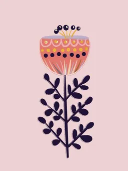 Photocircle Photocircle Poster / Leinwandbild - single flower on pink background – Produktbild 1 von 1