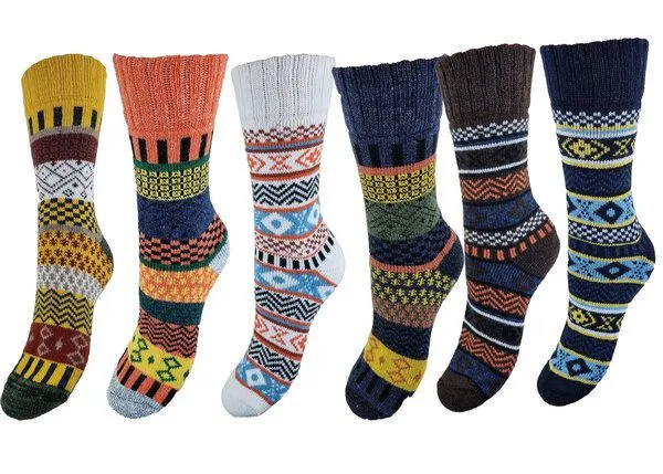 Bruno Barella Bruno Barella Norwegischen warmen Socken mit Wolle in 6er-Pack – Produktbild 1 von 1