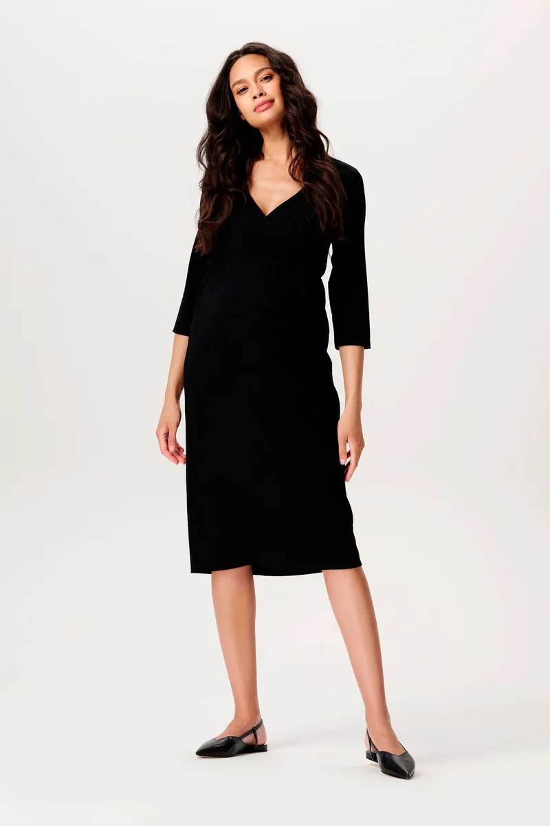 Noppies Maternity Still-Kleid Lund, Schwarz, – Produktbild 1 von 3