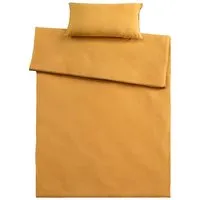 Bettwäsche "Single Jersey" aus Bio-Baumwolle 40 x 80 cm,/135 x 200 cm, ocker – Produktbild 1 von 1