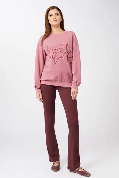 mandala Mandala "Yoga Lover" Sweater, Rosa (amethyst), – Produktbild 2 von 4