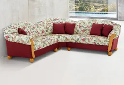 Home affaire Ecksofa Milano, bequem mit Federkern, B/T/H 233/233/83cm, Landhausstil, L-Form, gleichschenklig – Produktbild 1 von 1