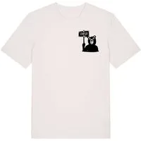 päfjes päfjes Der Bär ist DAFÜR! Du auch? - Fair Wear Männer Unisex Bio T-Shirt Siebdruck, Natur (vintage white), – Produktbild 1 von 1