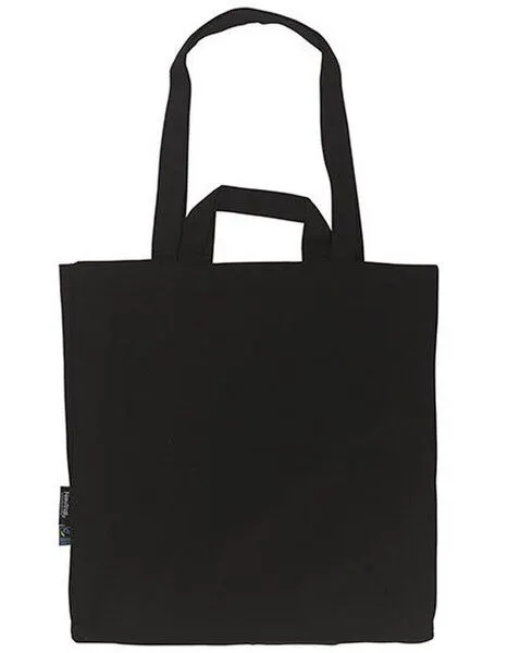 Neutral Neutral Baumwolltasche Einkaufstasche Shopper Kurze und Lange Henkel, Schwarz, – Produktbild 1 von 2