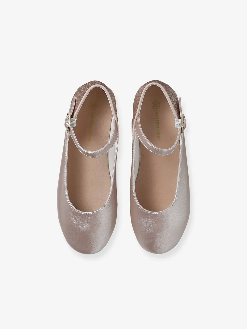 Vertbaudet Mädchen Ballerinas mit Glitzer, Gold, – Produktbild 4 von 4