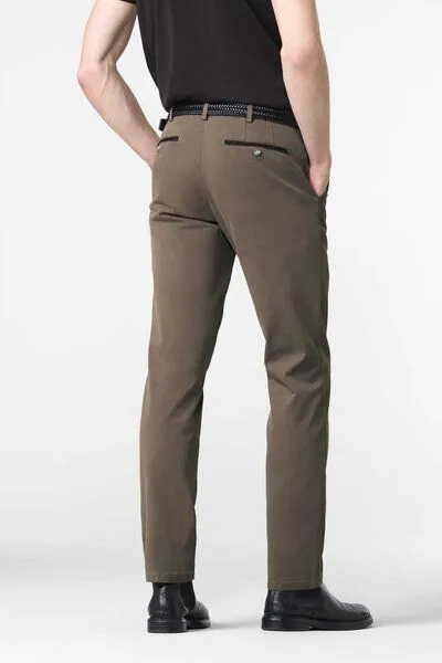 Meyer MEYER Chino im Canvas-Look, Braun (stein), – Produktbild 7 von 8