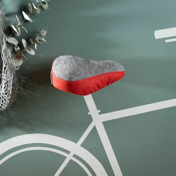 nahtur-design nahtur-design Sattelbezug aus Loden | Sitzheizung für Dein Fahrrad, Rot_02, – Produktbild 1 von 5