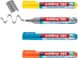 Edding 4er Set edding Flipchart Effektmarker "385" Pinselspitze – Produktbild 1 von 1