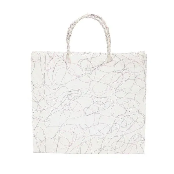 El Puente El Puente Geschenktasche "Fadenspiel" | Fair Trade & Handmade aus Bangladesch, Rosa, – Produktbild 1 von 2