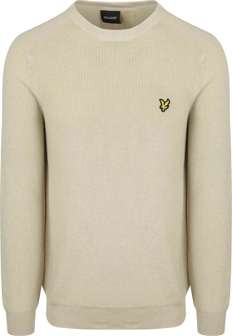 Lyle and Scott Lyle & Scott Rib Pullover Greige - Größe L, Grau, – Produktbild 2 von 4