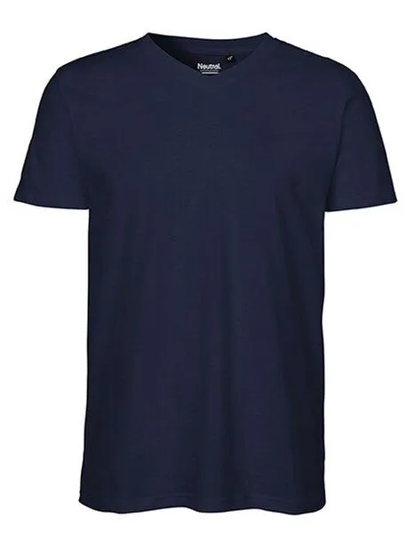 Neutral Neutral® Herren Unisex T-Shirt V-Neck Bio Baumwolle, Navy, – Produktbild 2 von 5