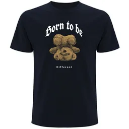 Spreecult Spreecult Born To Be Different - Bio und Fair - Männer Unisex T-Shirt - Teddybär – Produktbild 1 von 1