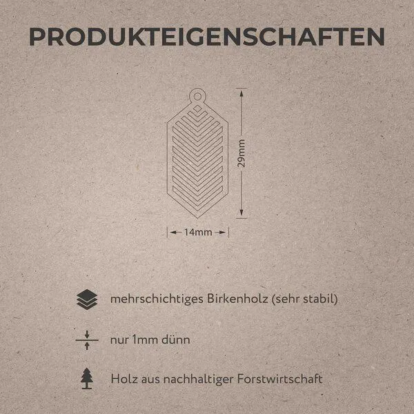 feinformart feinformart Ohrringe aus Holz - Geometric, Schwarz, – Produktbild 4 von 5