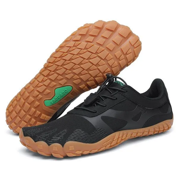 SAGUARO SAGUARO Barfußschuhe vegan Sport-Schuhe Damen Herren Minimalschuhe Laufschuhe, Schwarz ac 054, – Produktbild 1 von 4