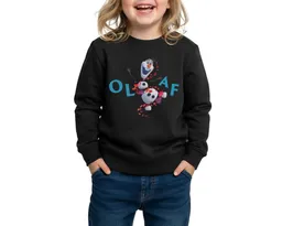Spreadshirt Sweatshirt Frozen Olaf Schriftzug Mit Schneemann Kinder Premium Pullover (1-tlg) Regular Fit – Produktbild 1 von 1