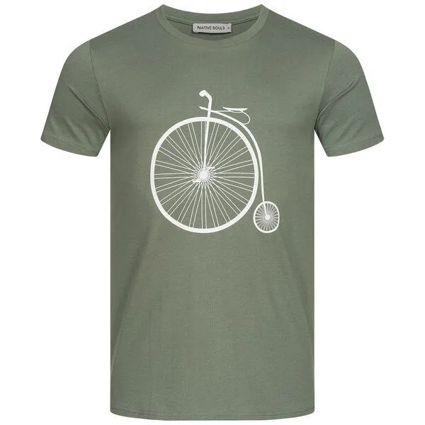 NATIVE SOULS Native Souls T-Shirt Herren - Retro Bike, Moss green, – Produktbild 1 von 1