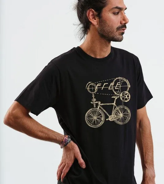 Gary Mash GARY MASH Shirt Freecycle#1 aus Biobaumwolle, Schwarz, – Produktbild 4 von 4