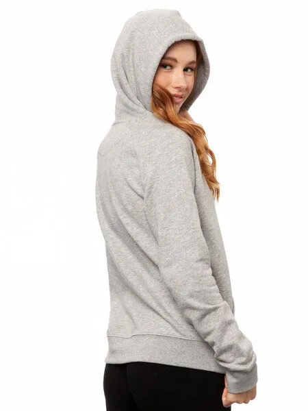FellHerz FellHerz Damen Hoodie Kapuzenpullover, Hellgrau, – Produktbild 3 von 5