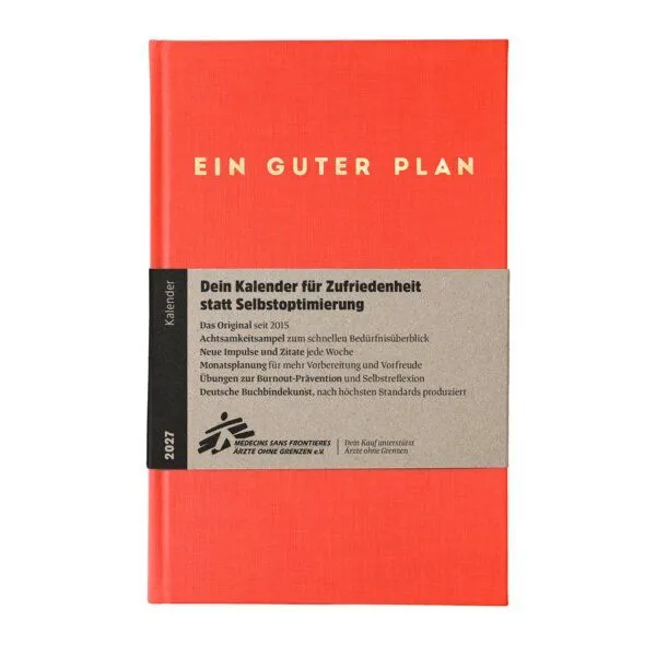 Ein guter Plan Ein guter Plan 2027 – Terminkalender für mehr Achtsamkeit und weniger Stress, Koralle, – Produktbild 1 von 4