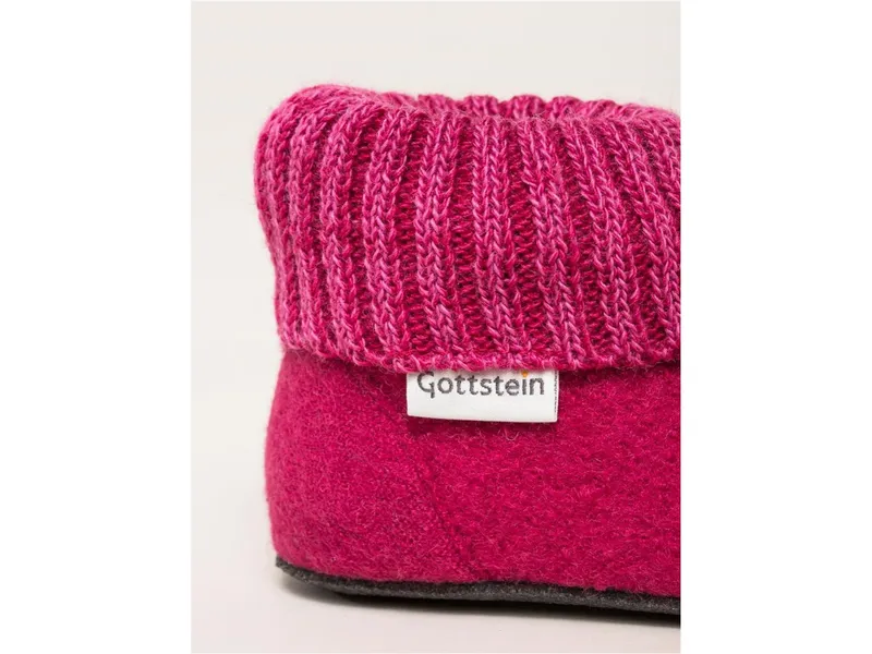 Gottstein Gottstein Kinder-Hüttenschuh Alpine Boot FE - Kinderhausschuh für Mädchen & Jungen aus 100% Schurwolle, Pink, – Produktbild 3 von 6