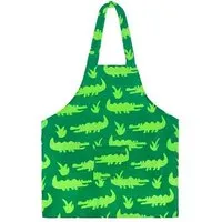 Global Mamas Global Mamas Kinderschürze aus 100% Biobaumwolle, Krokodile-grün (grün), – Produktbild 1 von 1